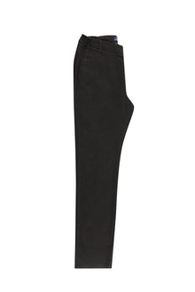 Koyu Kahve Slim Fit Dar Kesim Beli Lastikli Desenli Likralı Pantolon