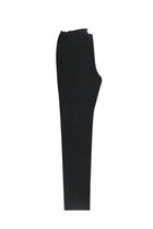 Koyu Antrasit Slim Fit Dar Kesim Beli Lastikli Desenli Likralı Pantolon
