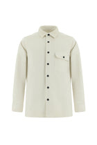 Ekru Uzun Kol Oversize Örme Shacket Pamuklu Gömlek