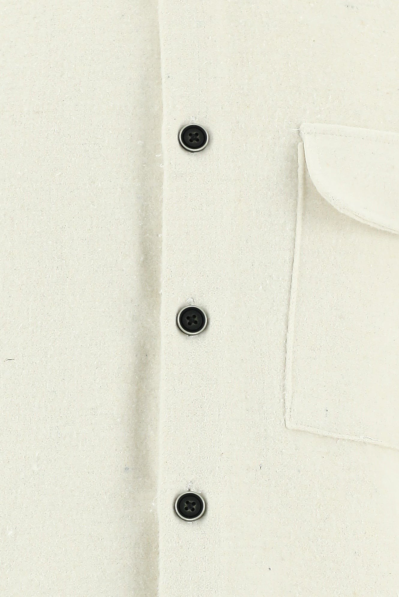 Ekru Uzun Kol Oversize Örme Shacket Pamuklu Gömlek