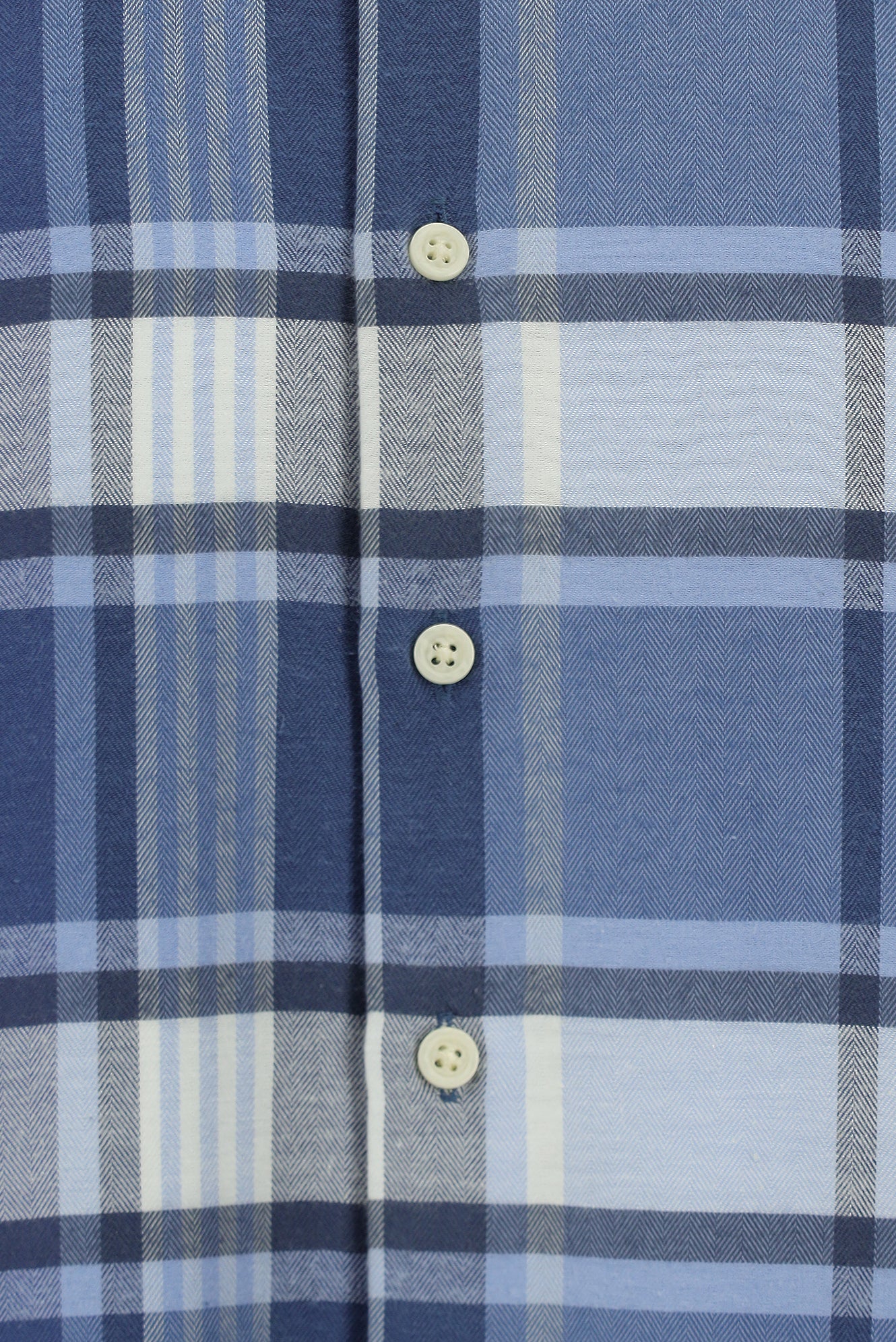 Havacı Mavi Uzun Kol Regular Fit Düğmeli Yaka Oduncu Ekose Pamuklu Kolay Ütülenebilir Gömlek