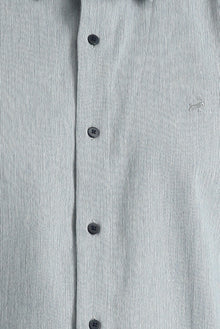 Açık Mavi Uzun Kol Slim Fit Dar Kesim Desenli Pamuklu Gömlek
