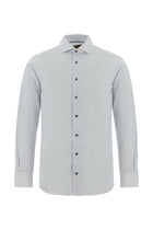 Beyaz Uzun Kol Slim Fit Dar Kesim Non Iron Klasik Desenli Pamuk Gömlek