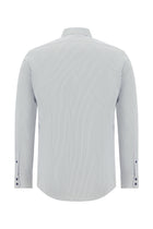 Beyaz Uzun Kol Slim Fit Dar Kesim Non Iron Klasik Desenli Pamuk Gömlek