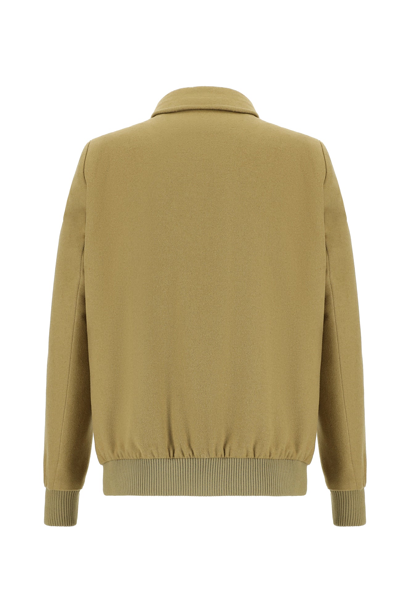 Açık Kahve  Slim Fit Dar Kesim Yünlü Kaşe Mont