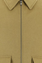 Açık Kahve  Slim Fit Dar Kesim Yünlü Kaşe Mont