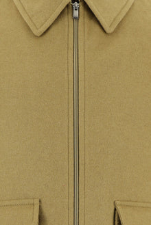 Açık Kahve  Slim Fit Dar Kesim Yünlü Kaşe Mont