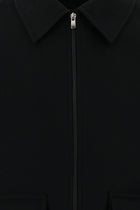 Siyah Slim Fit Dar Kesim Yünlü Kaşe Mont