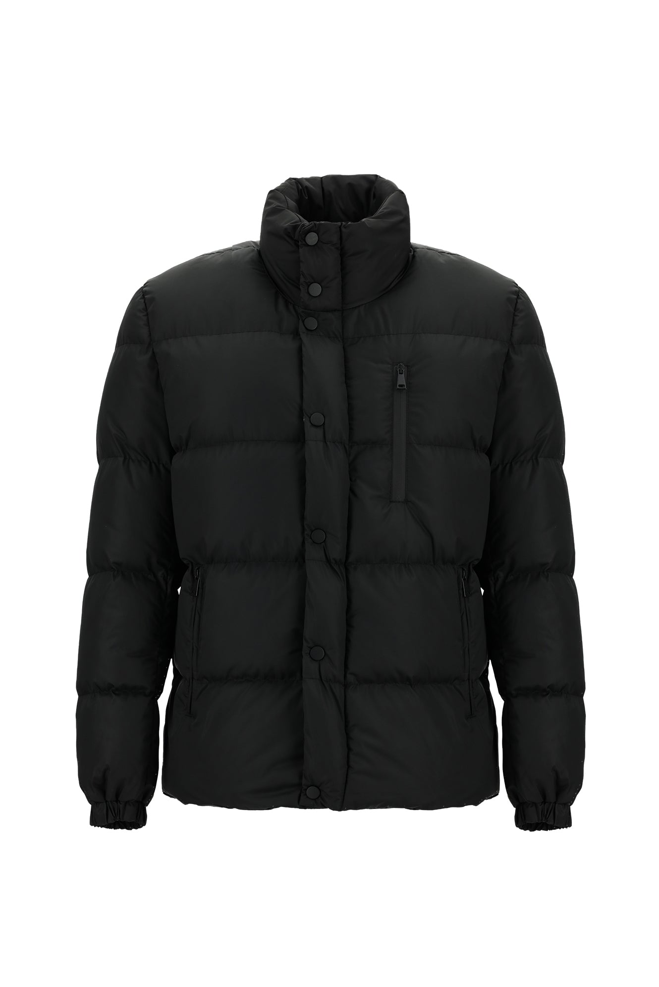 Siyah Dik Yaka Spor Şişme Mont