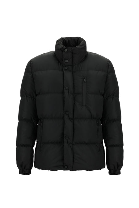 Siyah Dik Yaka Spor Şişme Mont