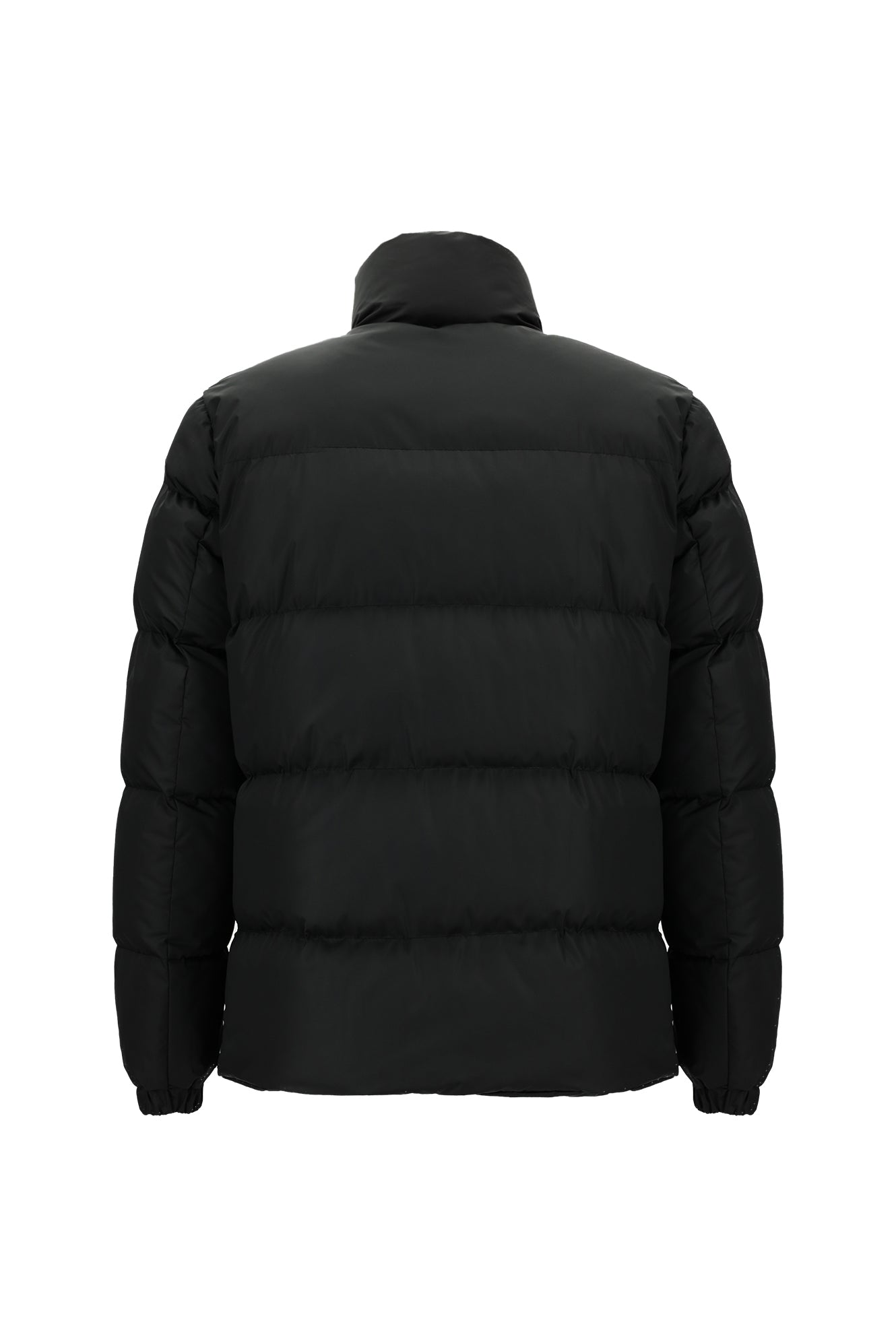 Siyah Dik Yaka Spor Şişme Mont