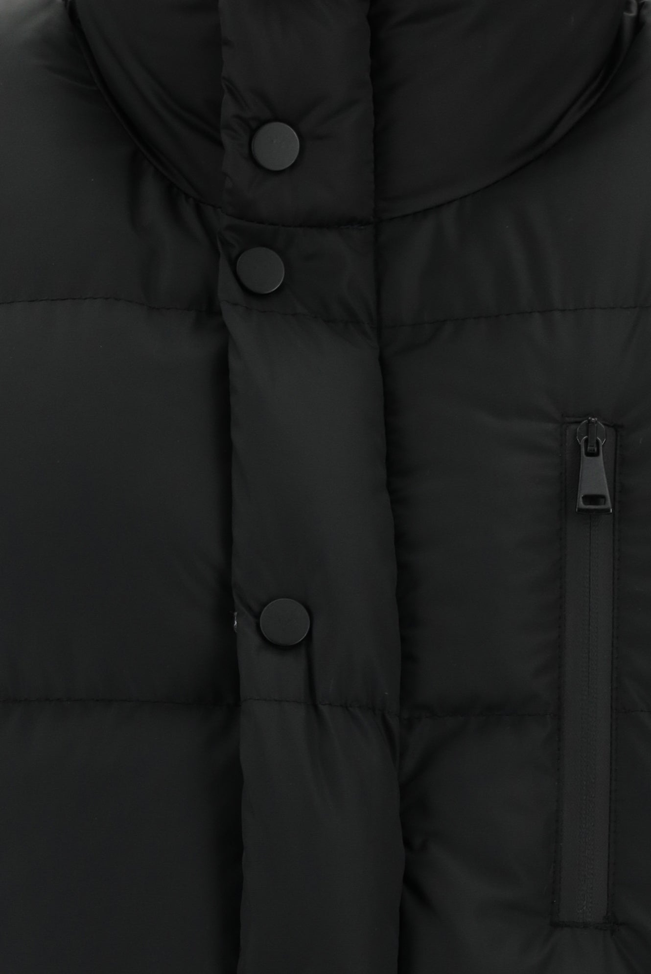 Siyah Dik Yaka Spor Şişme Mont