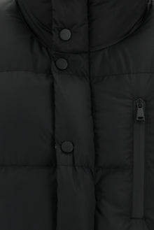 Siyah Dik Yaka Spor Şişme Mont