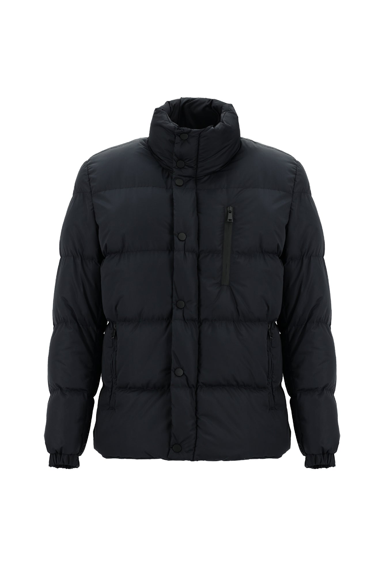 Koyu Lacivert Dik Yaka Spor Şişme Mont