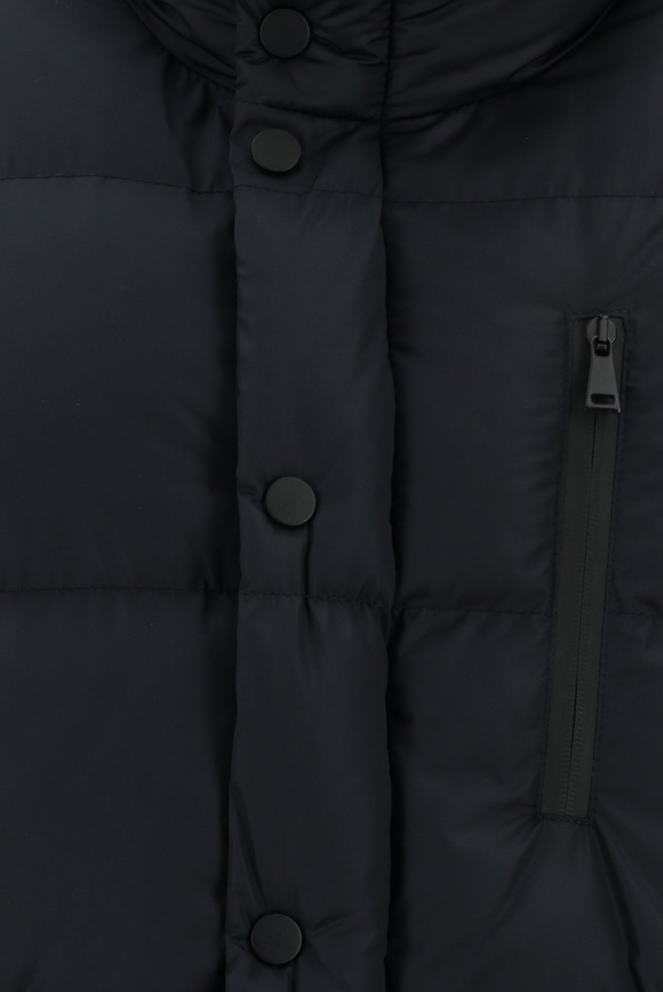 Koyu Lacivert Dik Yaka Spor Şişme Mont