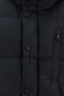 Koyu Lacivert Dik Yaka Spor Şişme Mont