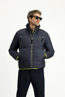 Koyu Lacivert Spor Şişme Mont