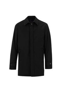 Siyah Slim Fit Dar Kesim Kaban