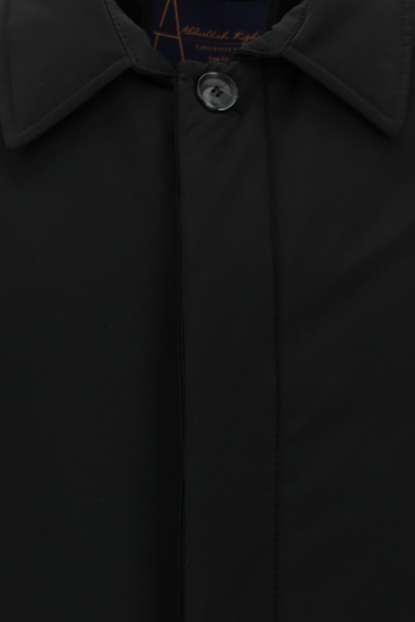 Siyah Slim Fit Dar Kesim Kaban