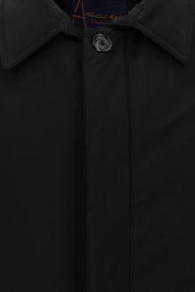 Siyah Slim Fit Dar Kesim Kaban