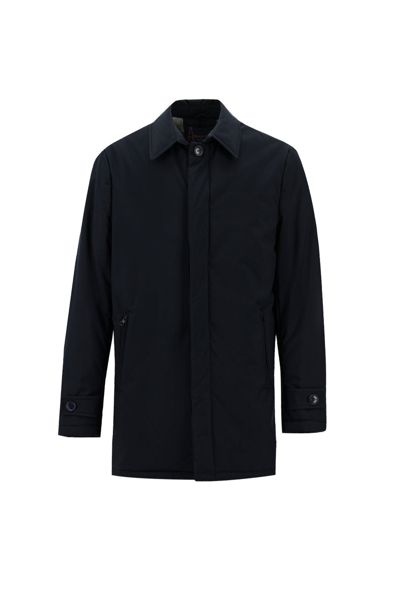 Koyu Lacivert Slim Fit Dar Kesim Kaban