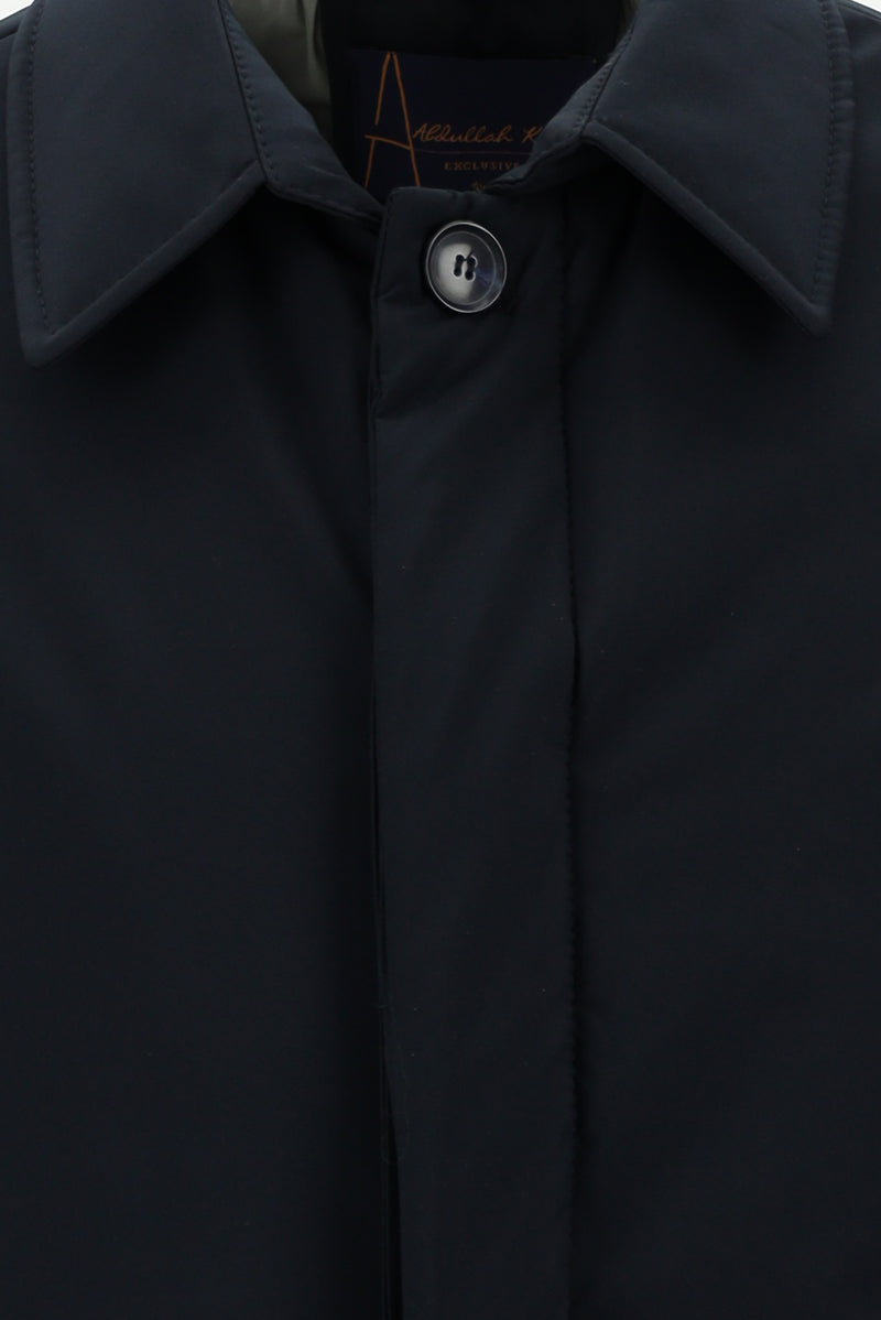 Koyu Lacivert Slim Fit Dar Kesim Kaban