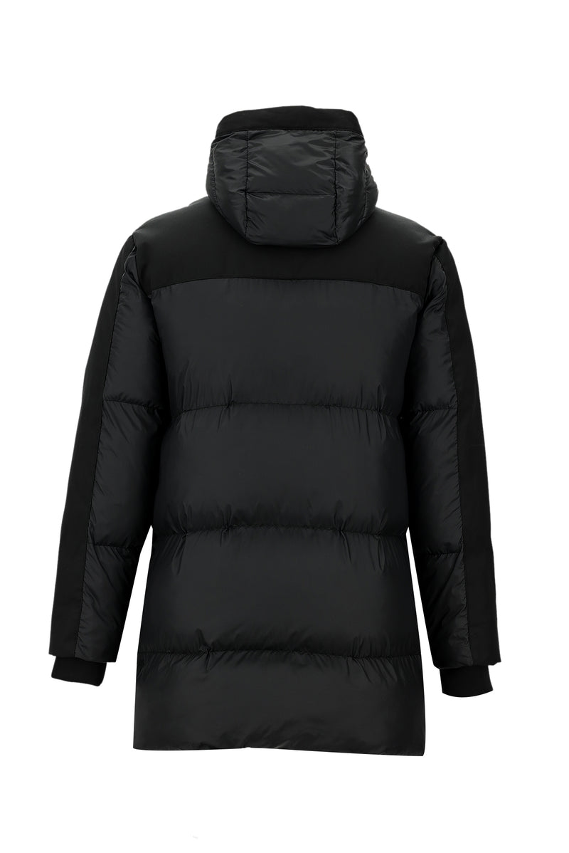 Siyah Kapüşonlu Spor Şişme Kaban