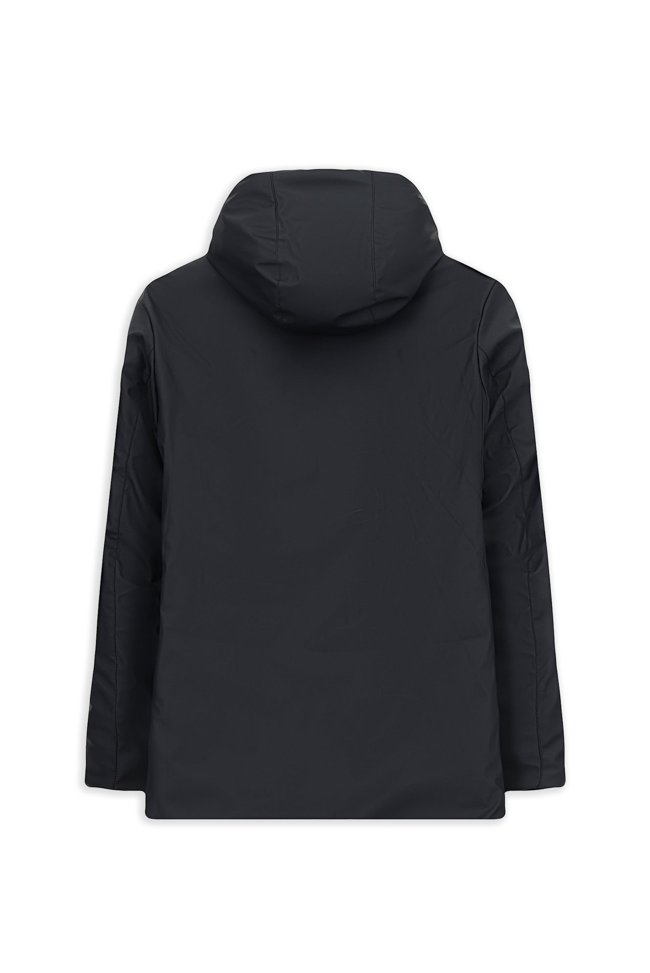 Koyu Lacivert Slim Fit Dar Kesim Kapüşonlu Dik Yaka Cepli Rüzgar Geçirmez Şişme Spor Kaban