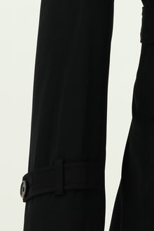 Siyah Pamuklu Pardösü & Trençkot