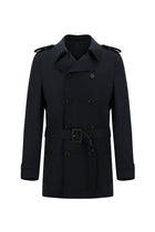 Koyu Lacivert Pamuklu Pardösü & Trençkot