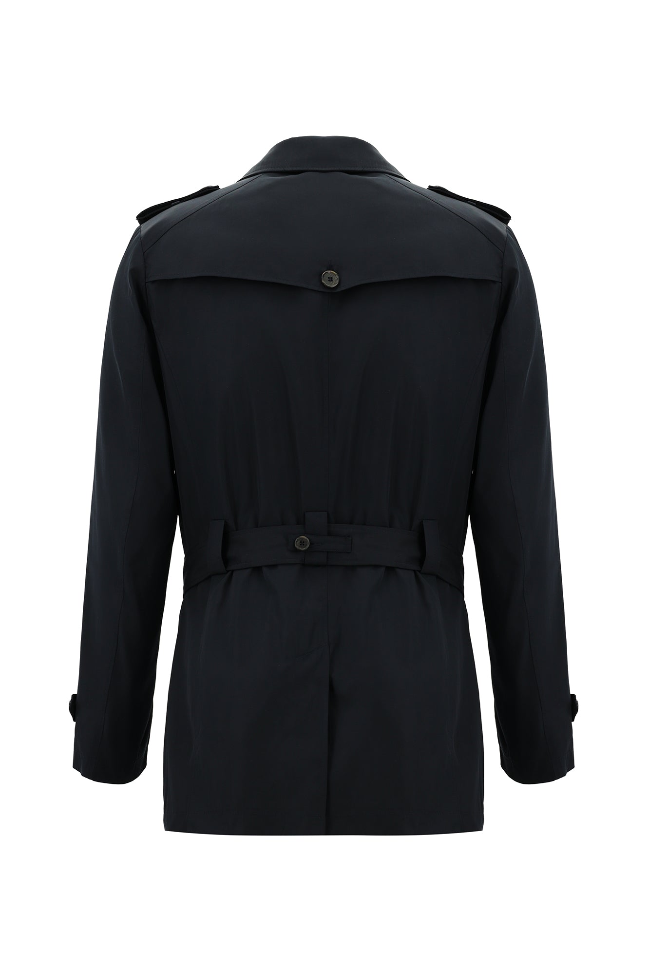 Koyu Lacivert Pamuklu Pardösü & Trençkot