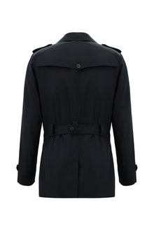 Koyu Lacivert Pamuklu Pardösü & Trençkot