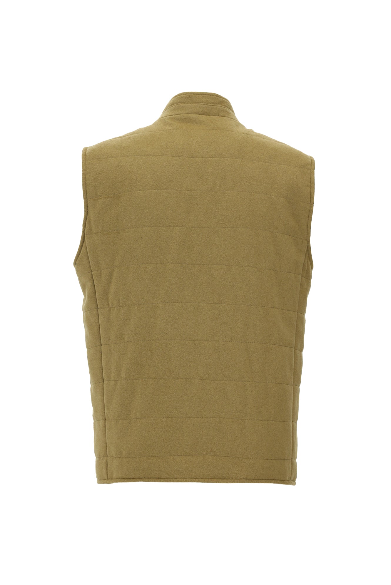 Camel Slim Fit Dar Kesim Yünlü Kapitone Şişme Yelek