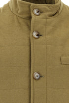 Camel Slim Fit Dar Kesim Yünlü Kapitone Şişme Yelek