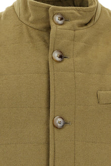 Camel Slim Fit Dar Kesim Yünlü Kapitone Şişme Yelek