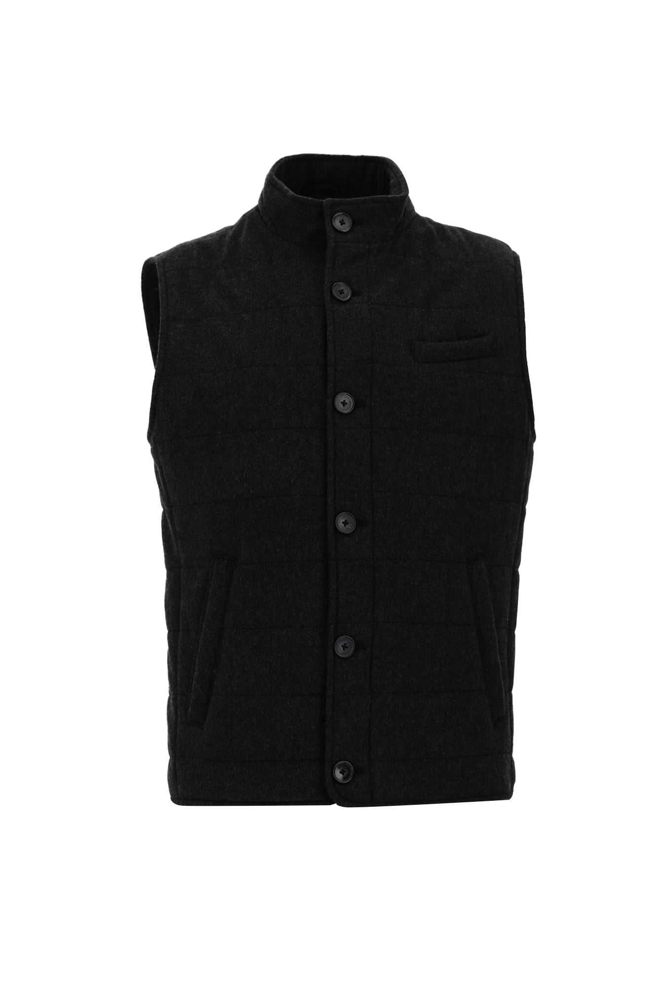 Marengo Slim Fit Dar Kesim Yünlü Kapitone Şişme Yelek