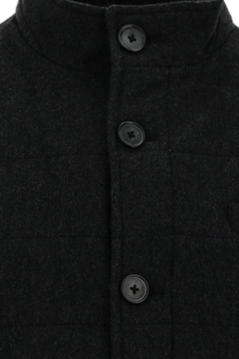 Marengo Slim Fit Dar Kesim Yünlü Kapitone Şişme Yelek