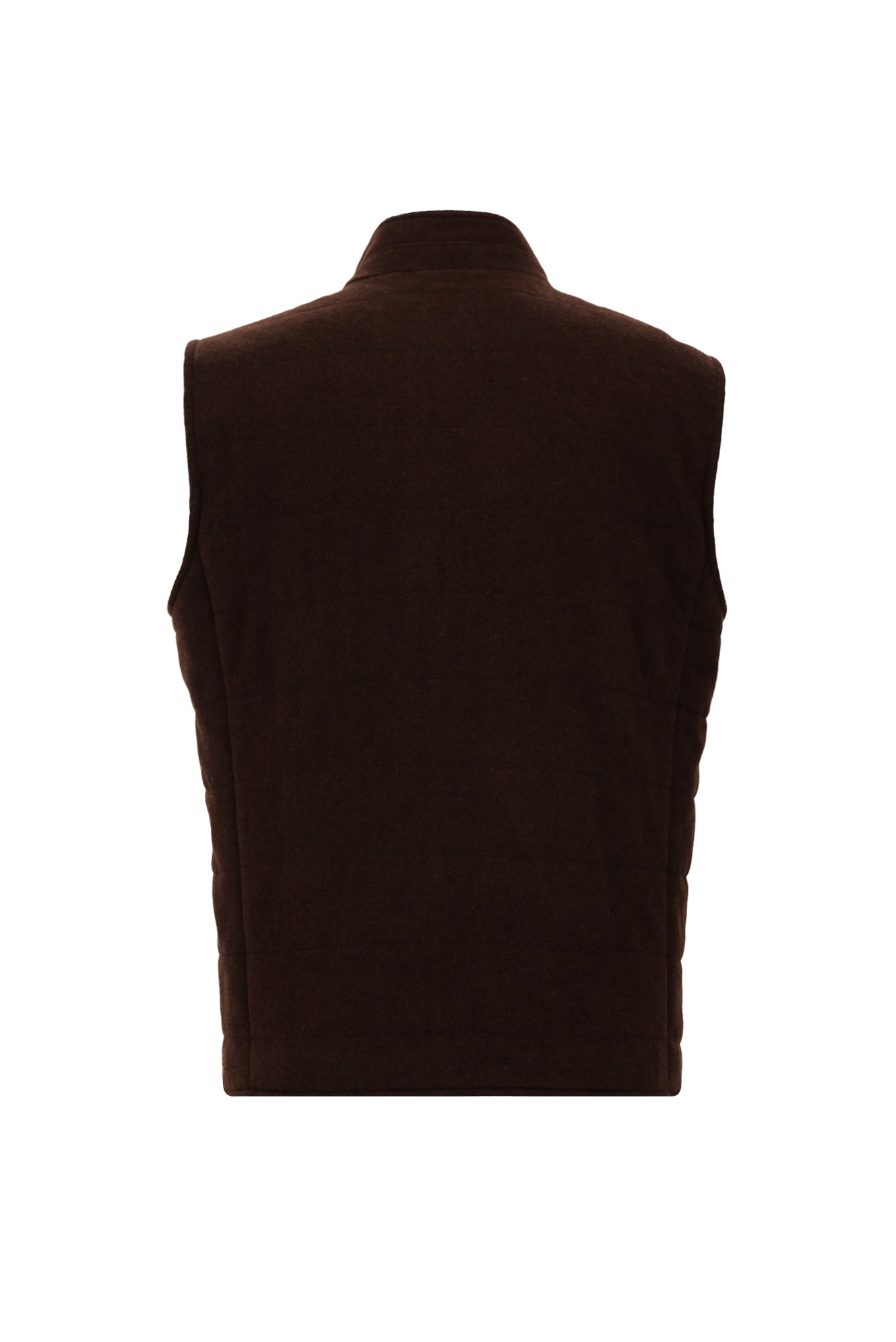 Orta Kahve Slim Fit Dar Kesim Yünlü Kapitone Spor Yelek