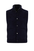 Orta Lacivert Slim Fit Dar Kesim Spor Deri Yelek-Abdullah Ki??l?