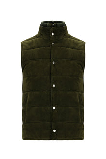 Orta Haki Slim Fit Dar Kesim Spor Deri Yelek-Abdullah Ki??l?