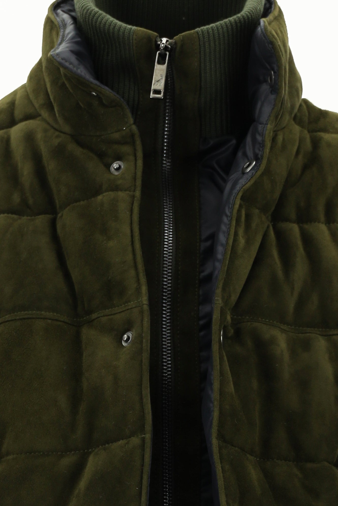 Orta Haki Slim Fit Dar Kesim Spor Deri Yelek-Abdullah Ki??l?