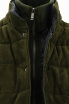 Orta Haki Slim Fit Dar Kesim Spor Deri Yelek-Abdullah Ki??l?
