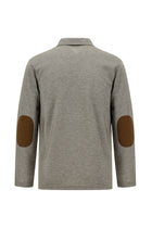 Orta Kahve Polo Yaka Regular Fit Sweatshirt-Abdullah Ki??l?