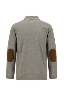 Orta Kahve Polo Yaka Regular Fit Sweatshirt-Abdullah Ki??l?