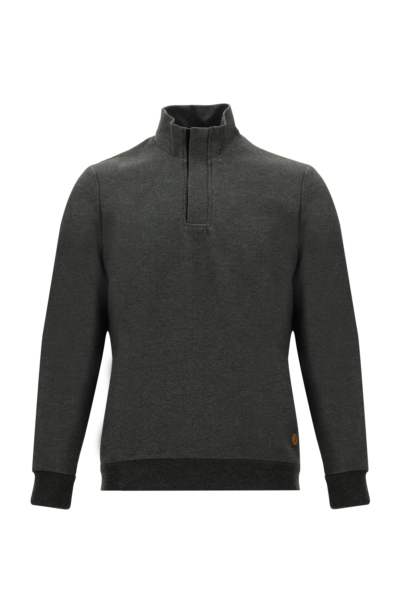 Orta Antrasit Yarım Balıkçı Yaka Fermuarlı Sweatshirt