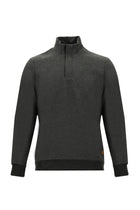 Orta Antrasit Yarım Balıkçı Yaka Fermuarlı Sweatshirt