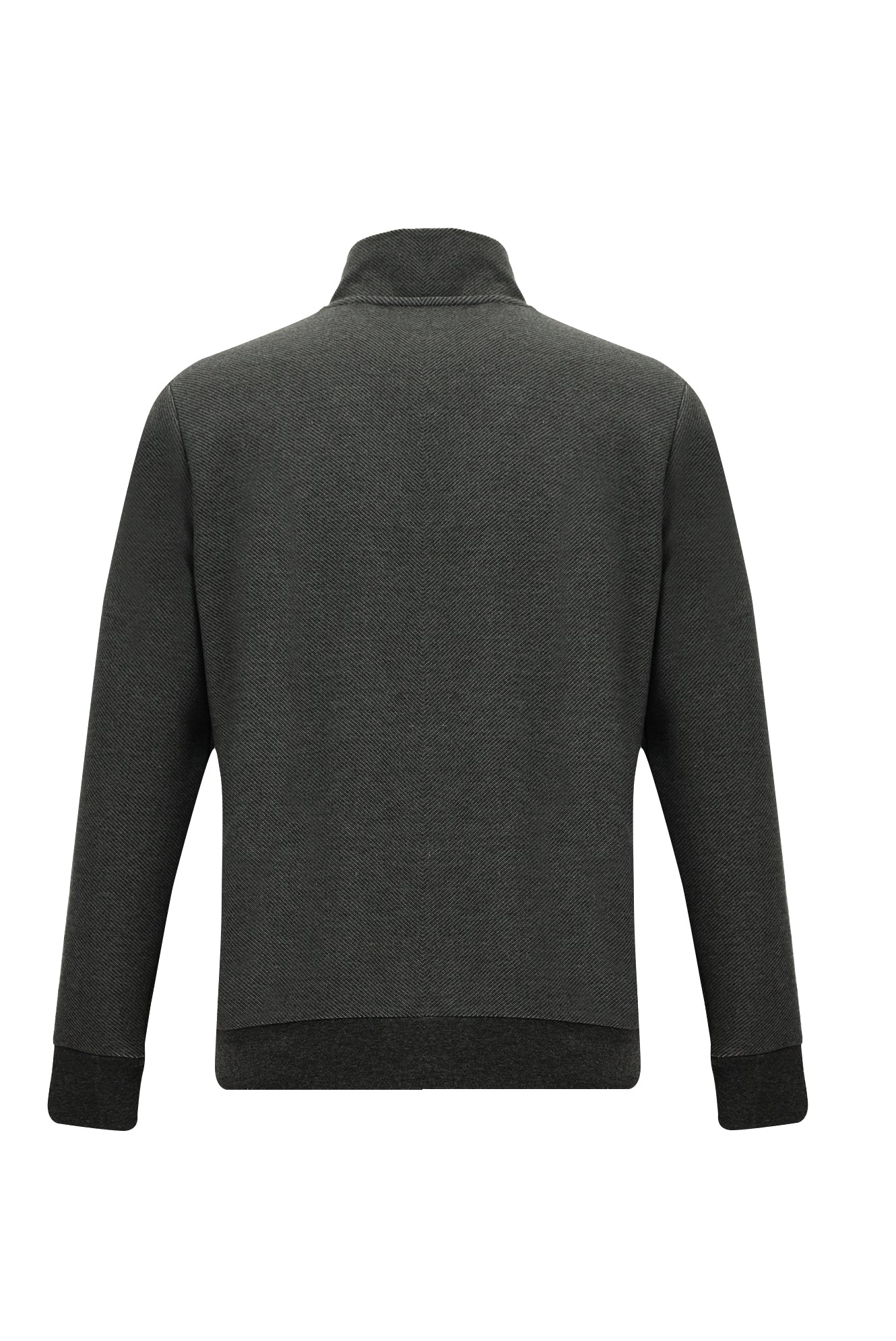 Orta Antrasit Yarım Balıkçı Yaka Fermuarlı Sweatshirt
