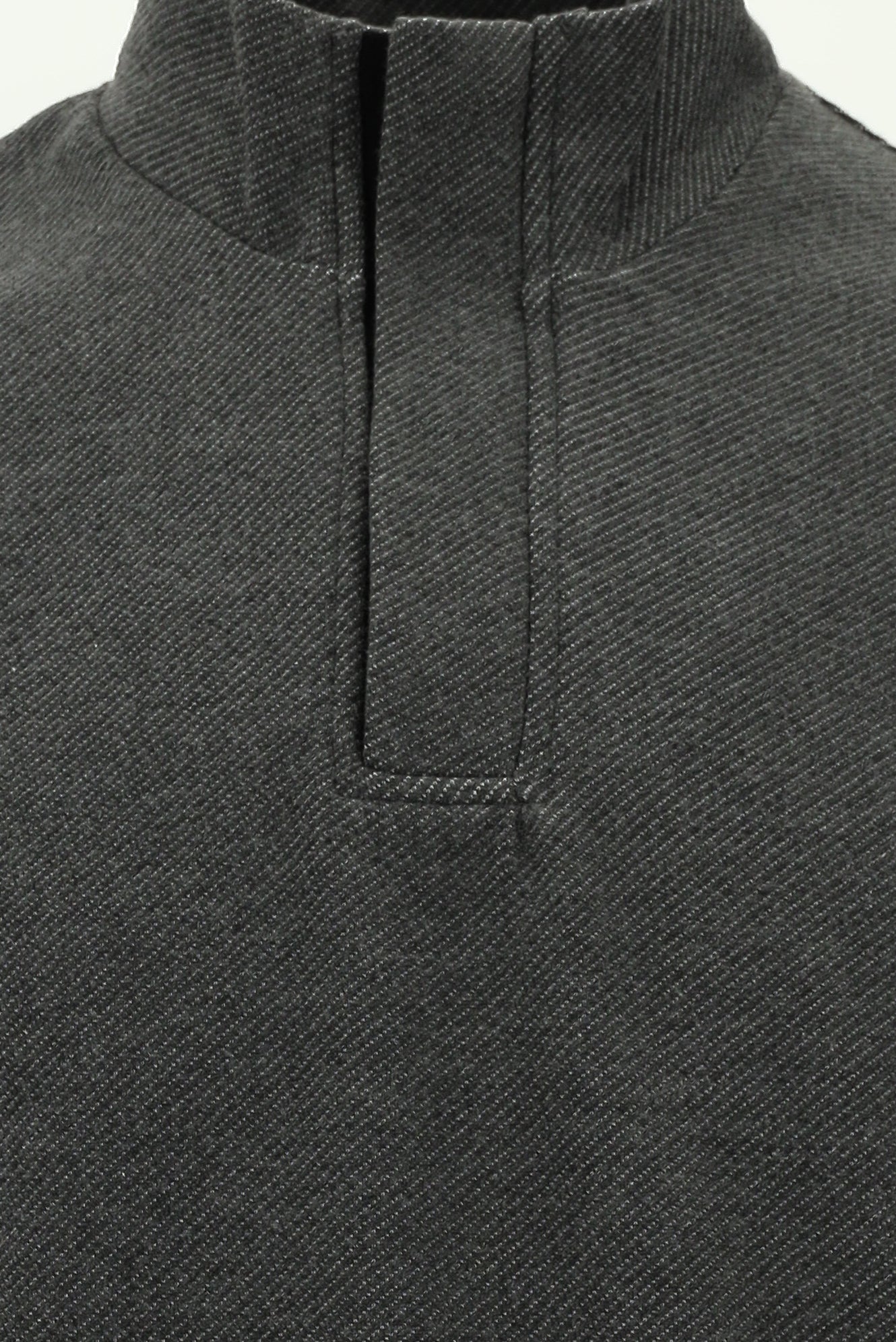 Orta Antrasit Yar?m Bal?kç? Yaka Fermuarl? Sweatshirt-Abdullah Ki??l?
