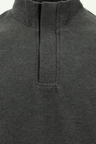 Orta Antrasit Yar?m Bal?kç? Yaka Fermuarl? Sweatshirt-Abdullah Ki??l?