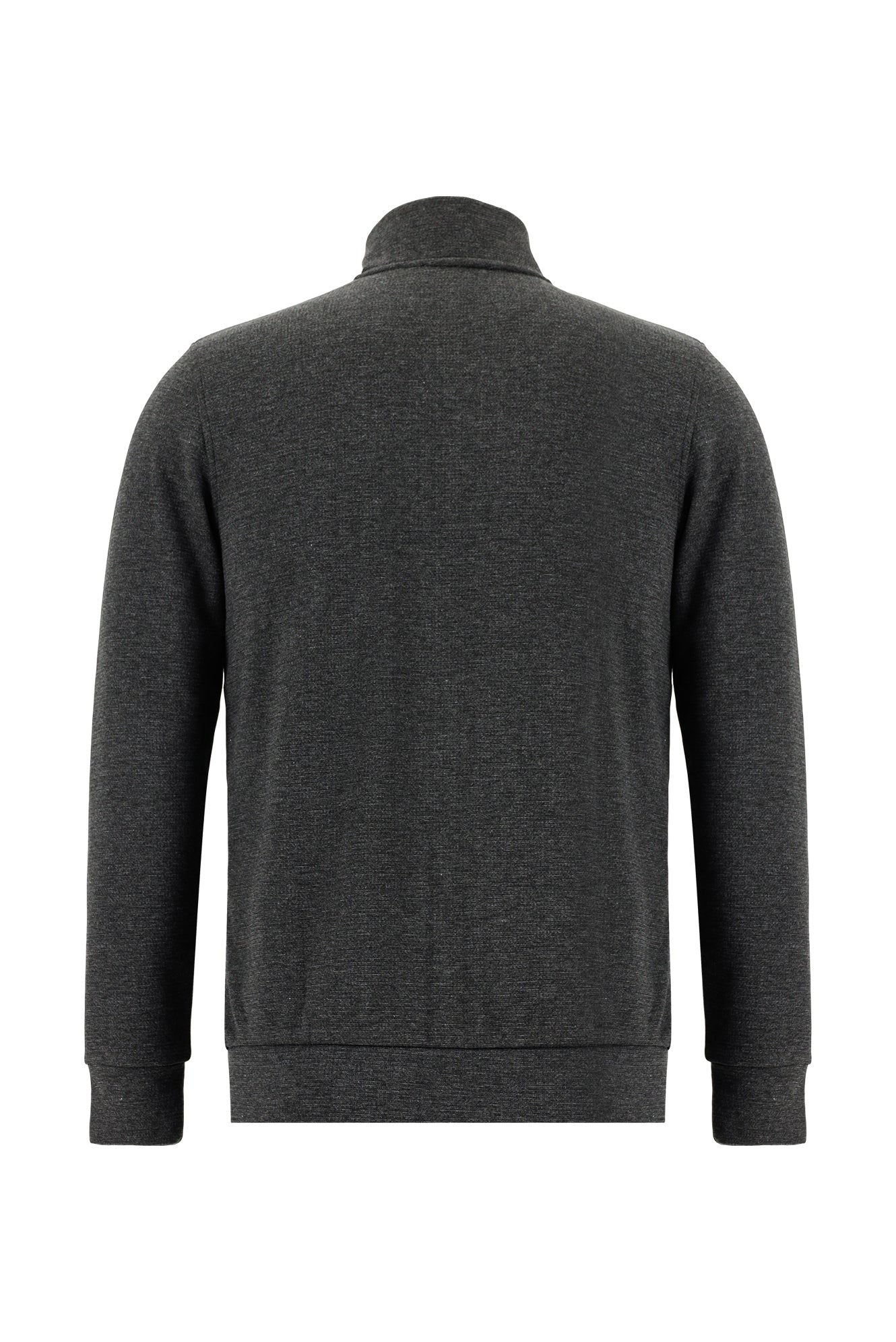 Koyu Lacivert Fermuarlı Pamuklu Sweatshirt